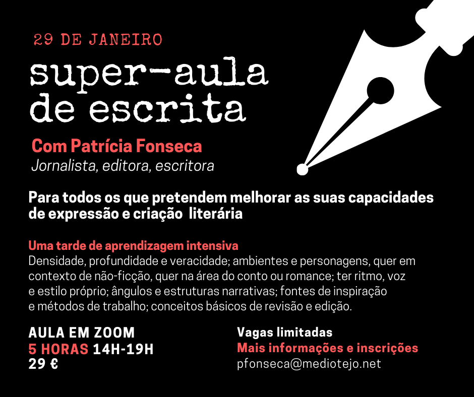 Read more about the article Super-Aula de Escrita, com Patrícia Fonseca